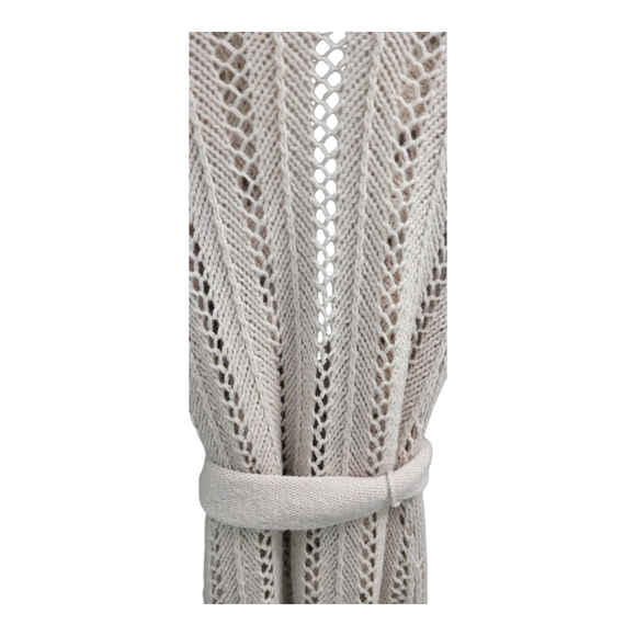 Calypso St. Barth Women's XS/SM Cream Crochet Knit Sweater Merino Camel Hair - Picture 5 of 10